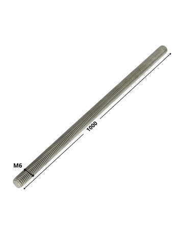 1 x Gewindestange M6 Länge 1 Meter Edelstahl A4