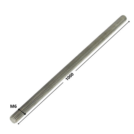 1 x Gewindestange M6 Länge 1 Meter Edelstahl A4