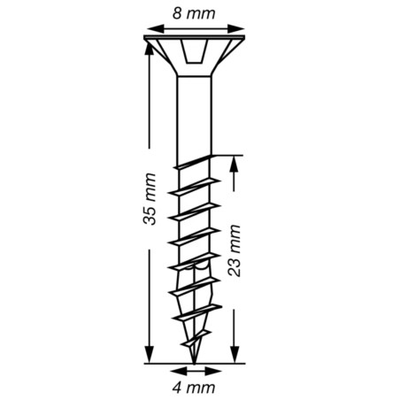 1 x Spax T-STAR MEHR Senkkopfschraube T20 Edelstahl A2 4x35 Mit Gewinde 23