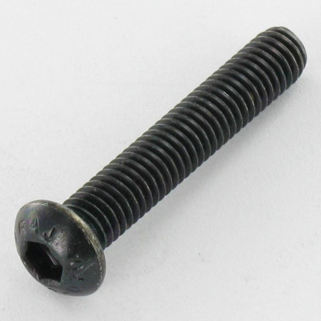 1 x Metallschrauben Edelstahl A2 Schwarz Flachrundschraube mit Innensechskant M4X20 Gesamtgewinde Schraubenschlüssel 2.5