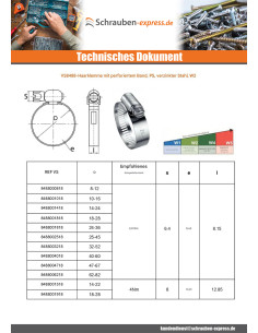Schlauchschelle perforiertes Band 13 Durchmesser 227 für... 2