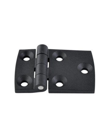 1 x Scharnier asymmetrisch 60x40 schwarzes Nylon