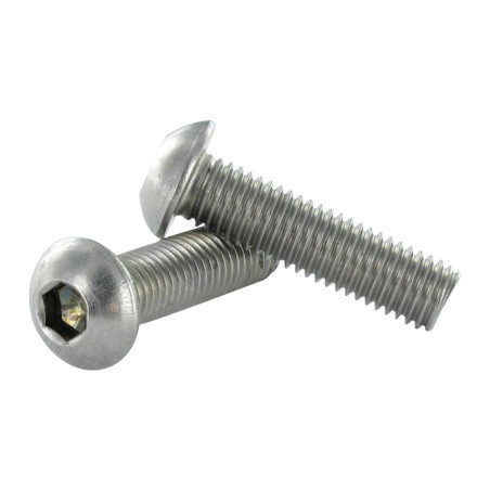 1 x Metallschrauben Edelstahl A2 Flachrundschraube mit Innensechskant M4X20 Gesamtgewinde Schraubenschlüssel 2.5