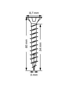 Spax T-STAR MEHR Senkkopfschraube T20 Edelstahl A2 5x60... 2