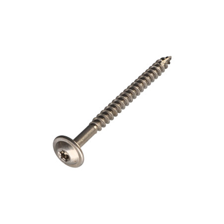1 x Spanplattenschrauben Edelstahl A2 8x100 Mit Gewinde 80 T40 Kopf-Durchmesser 20