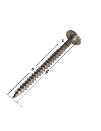 1 x Spanplattenschrauben Edelstahl A2 8x100 Mit...