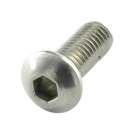 1 x Metallschrauben Flachrundschraube mit Innensechskant M4X20 Gesamtgewinde Schraubenschlüssel 2.5 Edelstahl A4