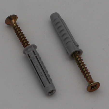 1 x Tüte Von 2 Dübel Fischer SX6 Mit 2 Schraube