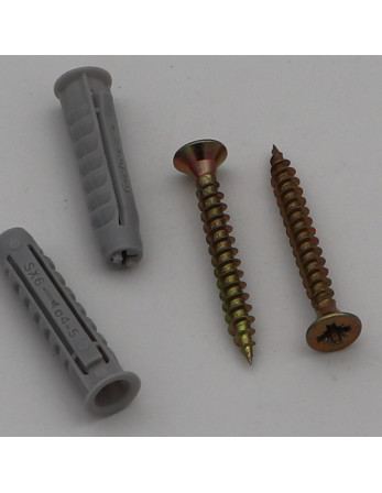 1 x Tüte Von 2 Dübel Fischer SX6 Mit 2 Schraube