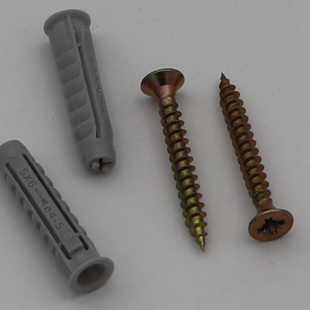 1 x Tüte Von 2 Dübel Fischer SX6 Mit 2 Schraube