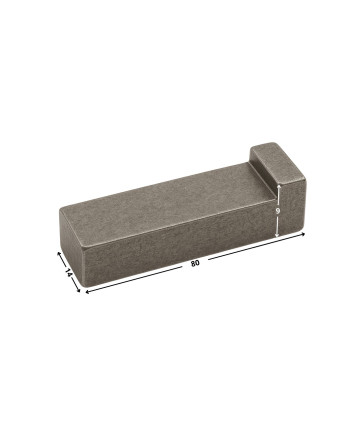 1 x Keil mit Absatz Rohstahl 14x9 Länge 80