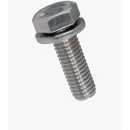 1 x Metallschrauben Sechskantkopf Gesamtgewinde Mit RD IMP M8X40 Edelstahl A2