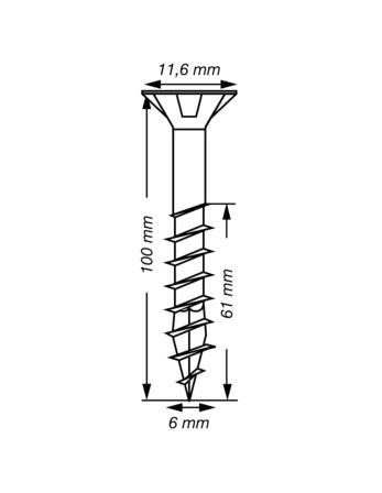 1 x Spax T-STAR MEHR Senkkopfschraube T30...