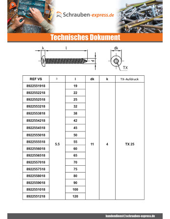 1 x Blechschraube Zylindrischer Halbrundkopf...