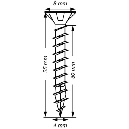 1 x Spax T-STAR MEHR Senkkopfschraube T20 Edelstahl A2 4x35 Gesamtgewinde
