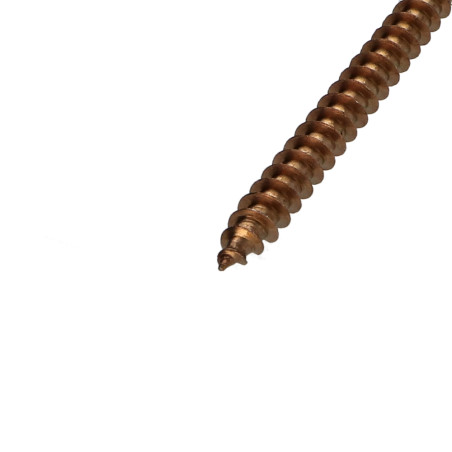 1 x Terrassenschrauben TEKOR Senkkopfschraube Gezahnt T25 cut Bohrspitze mit Typ 17 Spitze 5x80 Edelstahl A2 Braun