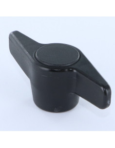 Kreuzgriff weiblich schwarzes Nylon Einsatz Messing M5