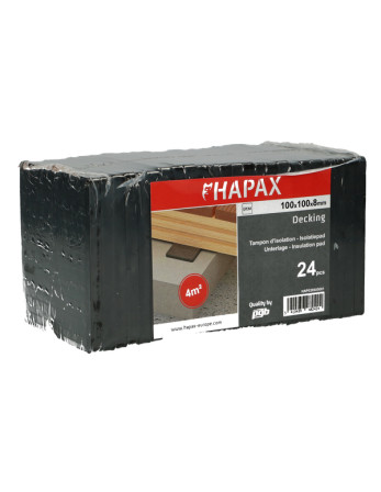 1 x Los von 24 Balkenschutzpolster 100x100x8 EPDM