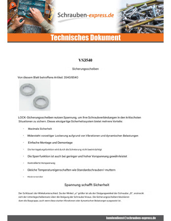 1 x Scheiben/Unterlegscheibe NORD-LOCK ® M36...