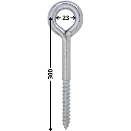 1 x Befestigungsöse für Gerüst 12x300 Auge 23 Verzinkt