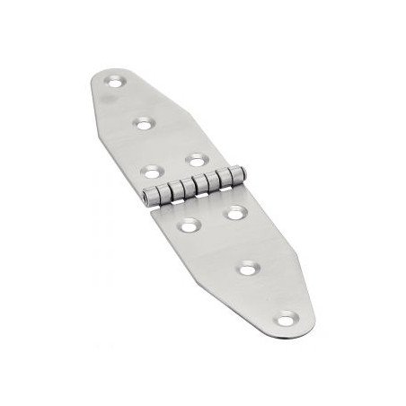 1 x Scharnier Doppelt Oval 8 Loch Edelstahl A2 185x92,5