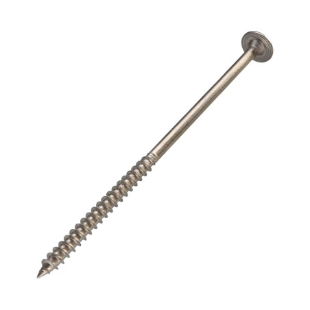 1 x Spanplattenschrauben Edelstahl A2 8x180 Mit Gewinde 80 T40 Kopf-Durchmesser 20