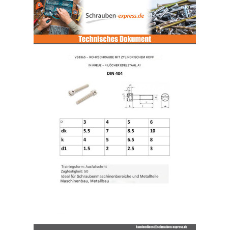 1 x Metallschrauben Zylindrischer Flachkopf Gebohrt In Kreuz 4 Löcher Edelstahl A1 3x6 Mikroschrauben