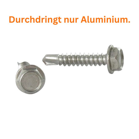 1 x Selbstbohrende Schrauben Sechskantkopf 4,2 x 19 Edelstahl A2