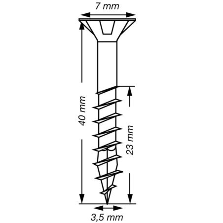 1 x Spax T-STAR MEHR Senkkopfschraube T15 Edelstahl A2 3,5 x 40 Mit Gewinde 23