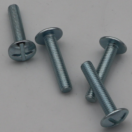 1 x Tüte 4 Metallschrauben Flachrundkopfschraube M8X40 Verzinkt
