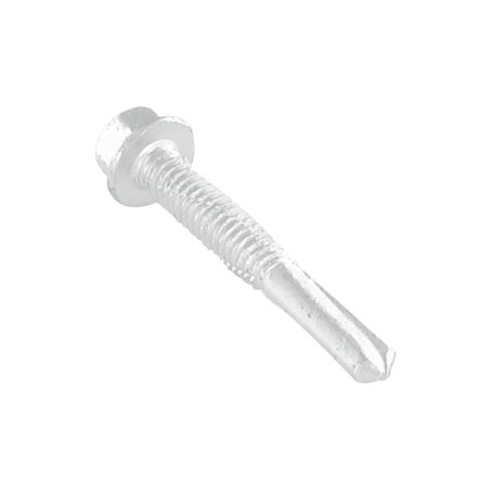 1 x Selbstbohrende Schrauben Bimetall Sechskantkopf Kreuzschlitz mit Flansch 5,5 x 50 Bimetall Stahl / Edelstahl A2
