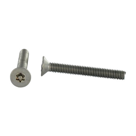 1 x Metallschrauben Edelstahl A2 Sichere Senkkopfschraube T30 mit Zapfen M6x16
