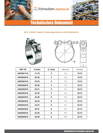 1 x Gelenkbolzenschelle für dicke und...