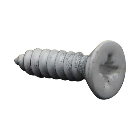 1 x Blechschraube Edelstahl A2 Senkkopfschraube Pozi 4,8 x 19 Weißer Lack RAL9016 signalweiß