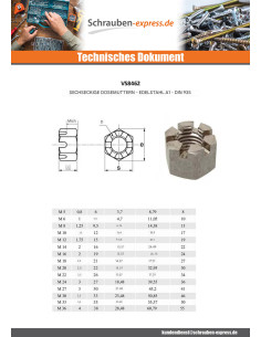 Sechskantmutter für SPIELAUTOMATEN Edelstahl A1 M4 2