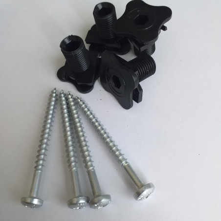 1 x Tüte Von 4 Schraube Zylindrischer Flachkopf 5x60 Mit 4 Muttern Nylon