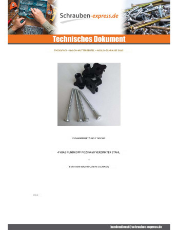 1 x Tüte Von 4 Schraube Zylindrischer Flachkopf...