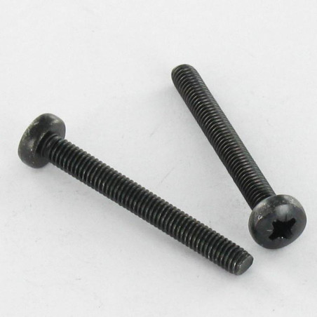1 x Metallschrauben Edelstahl A2 breitem gewölbtem kopf Pozi PZ3 M5x25 Schwarz