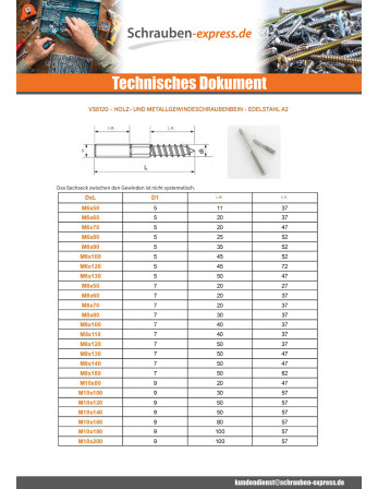 1 x Madenschraube Holz Stockschraube Und...