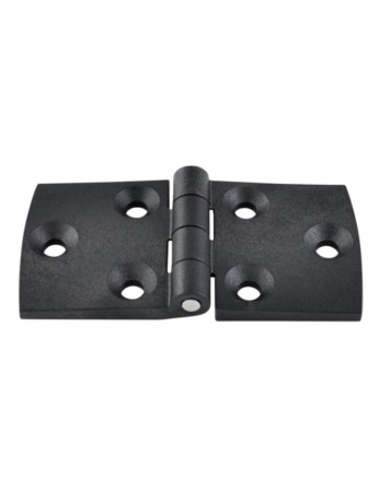 1 x Scharnier symmetrisch 80x40 schwarzes Nylon
