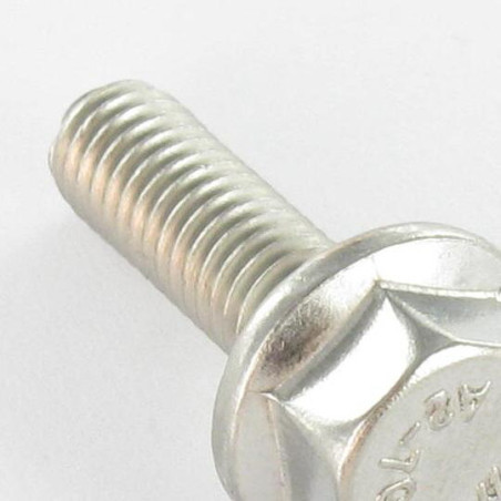 1 x Metallschrauben Sechskantkopf Kreuzschlitz mit gezahntem Flansch M6x10 Edelstahl A2