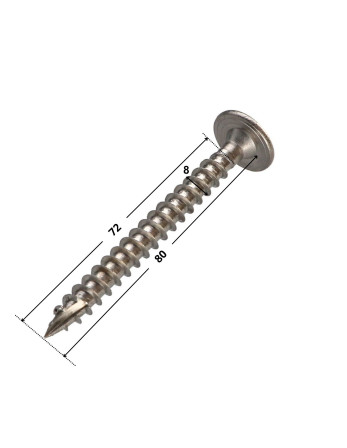 1 x Spanplattenschrauben Edelstahl A2 8x80 Mit...