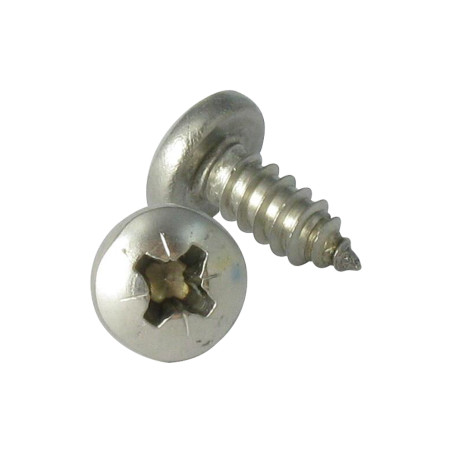 1 x Blechschraube Edelstahl A2 breitem gewölbtem kopf Pozi 5,5 x 16