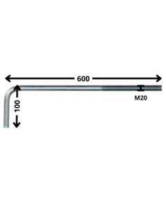 Haken Metalle große Länge M20X600 Mit Gewinde 150 Verzinkt 2