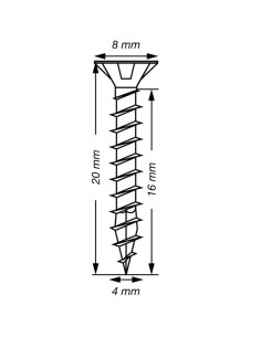 Spax T-STAR MEHR Senkkopfschraube T20 Edelstahl A2 4x20... 2