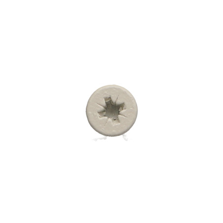 1 x Spanplattenschrauben Edelstahl A2 Senkkopfschraube Pozi 4x20 Weißer Lack 9010