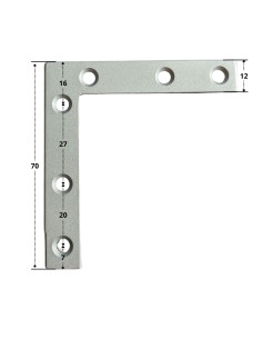 Halterungen Flach Verstärkung Spitze Carr 70x70x12 Verzinkt 2