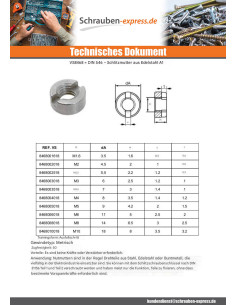 Muttern Zylindrisch Gespalten Edelstahl A1 M8 2