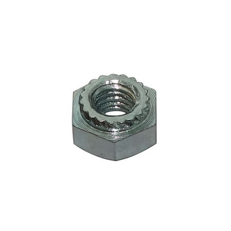 1 x Sechskant-Blechmutter M12 Edelstahl A2 Schwarz Materialdicke 3