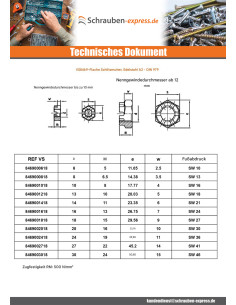 Sechskantmutter für SPIELAUTOMATEN Edelstahl A2 M10 SW16 2